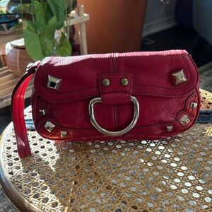 Hayden Harnett leather wristlet.